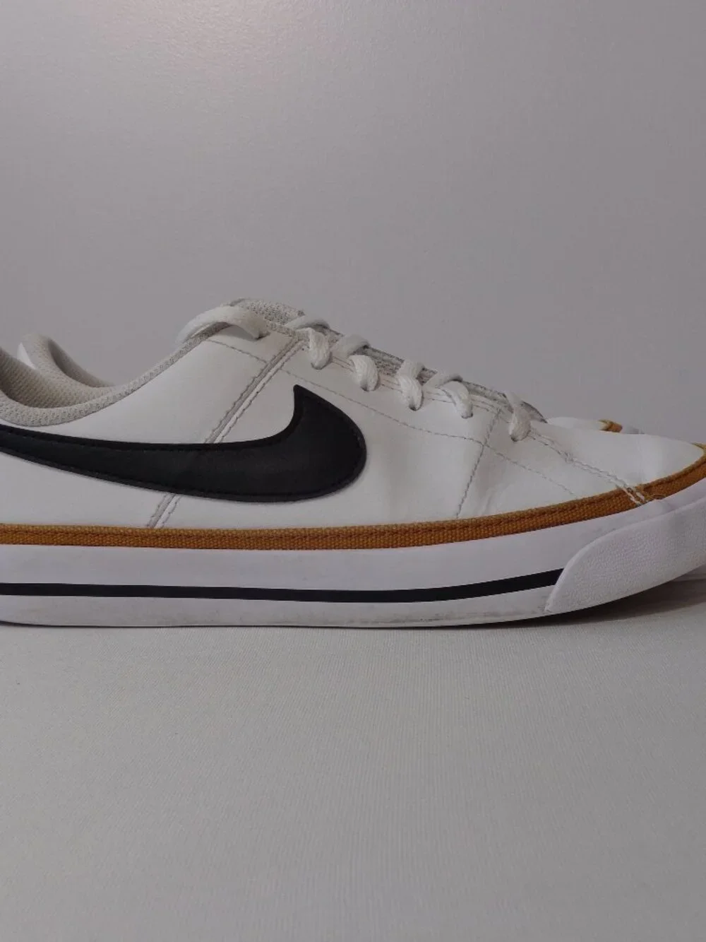 Nike Court Legacy (GS) Kids 5Y White/Black/Desert Ochre Leather Low DA5380-102